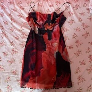 sugar mini dress in red